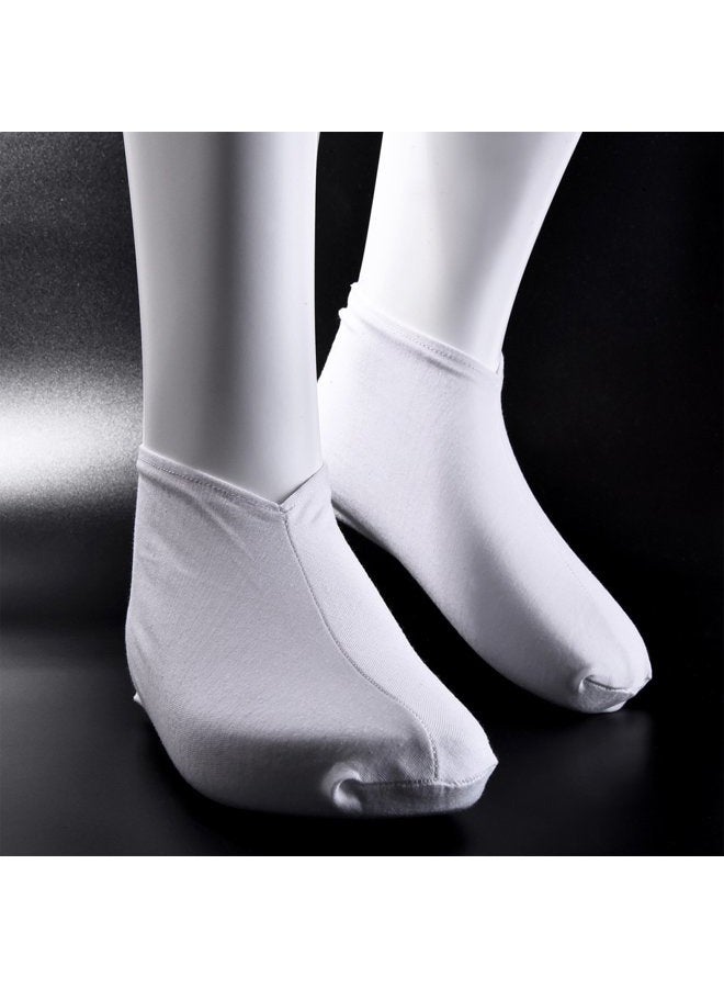 Hotop 3 Pairs Cotton Socks Lotion Absorbing Moisturizing Socks Spa Socks for Dry Feet, White - Image 3